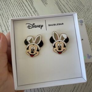 BaubleBar x Disney Bunny Ears Mickey Mouse Earrings - Black, White, Red Accents